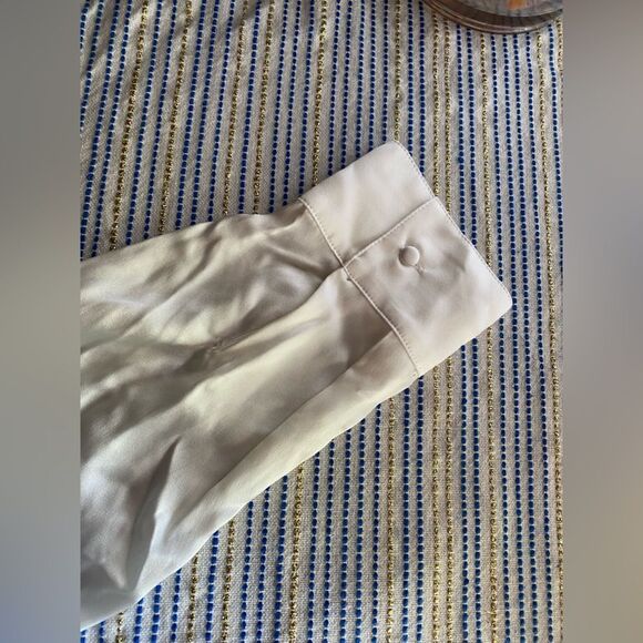 Maje Pearl White Silk Shirt Collared Button Down Blouse Classic Sz 2 US M - Picture 9 of 16